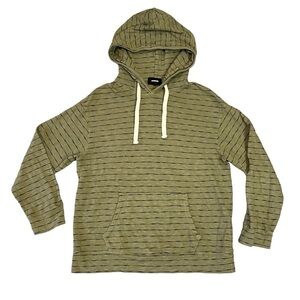 Monrow Revolve Mens Knit Sweater Striped Hoodie. Green and Black Size S #917